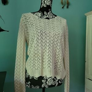 White Crotchet long sleeve